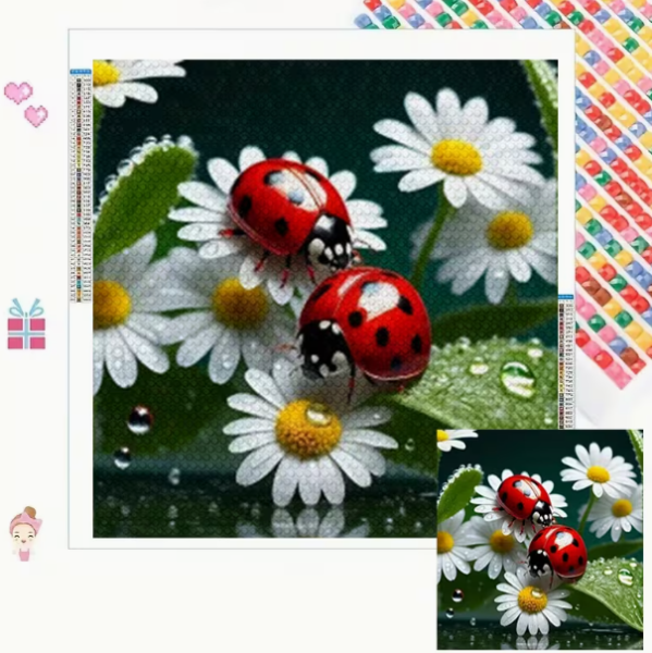 Diamond Painting Marienkäfer